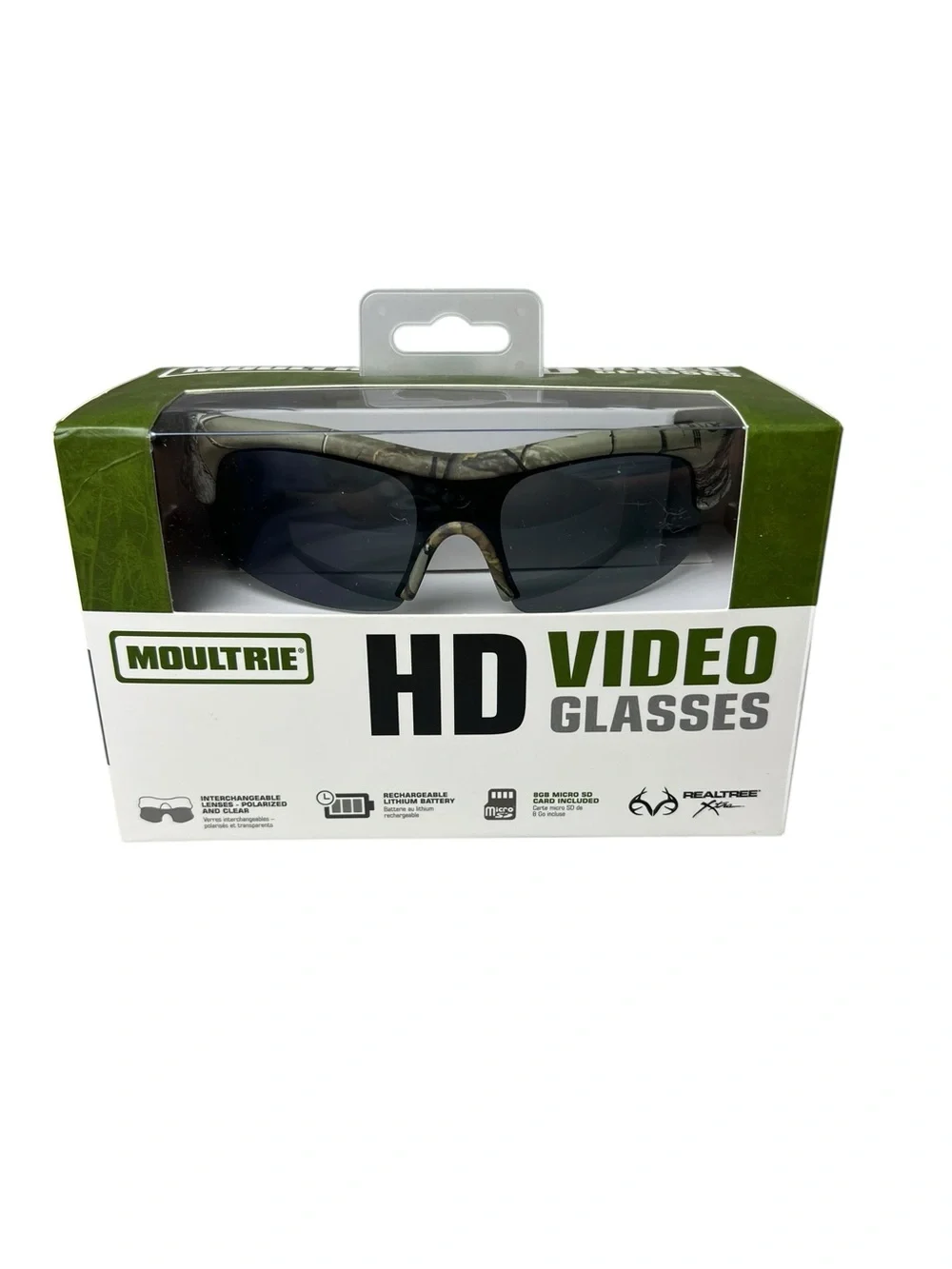 Moultrie HD Video Glasses - Camo Frame with Dark Lenses